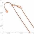 thumbnail image 2 of 14K Rose Gold Jbsp's Adjustable .8mm Box Chain (30 X 0.8) Made In Italy 1232-30, 2 of 5