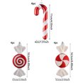 thumbnail image 3 of 4/6 piezas de adornos navideños con forma de piruleta, bastón de caramelo, helado, bolas para árbol de Navidad, decoración navideña para el hogar 2023, 3 of 5