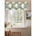 thumbnail image 2 of Yellow Flower Curtain Valances for Windows, Watercolor Rose Spring Plant Leaf Painting Kitchen Valance Window Treatment, Light Filtering Block Curtains for Bathroom/Bedroom/Living Room 42'' x 18'', 2 of 9