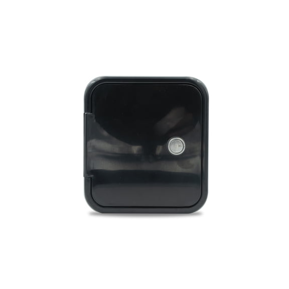 B&B Molders RV Camper Gravity Water Inlet Fill for 1 1/4 inch or 1 3/8 inch Connections Hatch Black PN 94252 Thetford