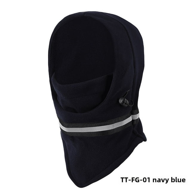 Couvre-Chef Thermique Unisexe Automne Hiver : Masque de Sport Extérieur Réglable avec Bande Réfléchissante pour Cyclisme de Nuit, Ski, Randonnée – Taille Unique, Bleu Foncé (TT-FG-01) – Rétention de Chaleur & Sécurité pour Tous