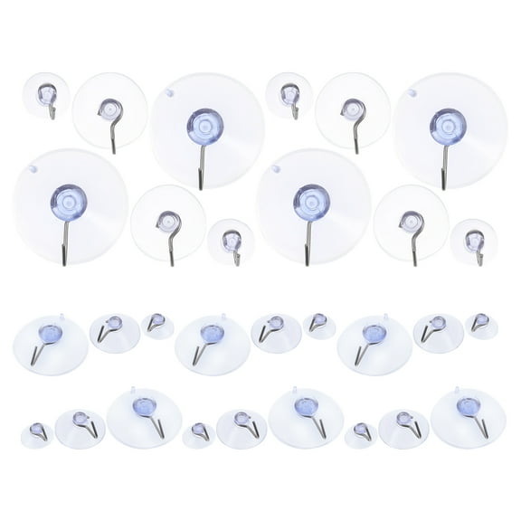 30pcs Heavy Duty Suction Cup Hooks for Bathroom Wall Vacuum Mount Multi Use on Window