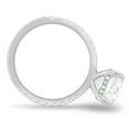 thumbnail image 4 of 2.00Ct Cushion Cut Lab-Grown Diamond Pavé Solitaire Engagement Ring, 10K White Gold, US 7, 4 of 6