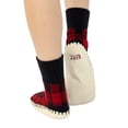 thumbnail image 3 of LazyOne Knitted Slippers, Cozy Slipper Socks for Winter, Unisex (Moose Plaid, L/XL), 3 of 7