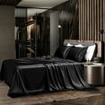 thumbnail image 2 of Labymos Bedding Six Piece Set Household European and American Solid Color One Piece Imitation Silk, 2 of 8