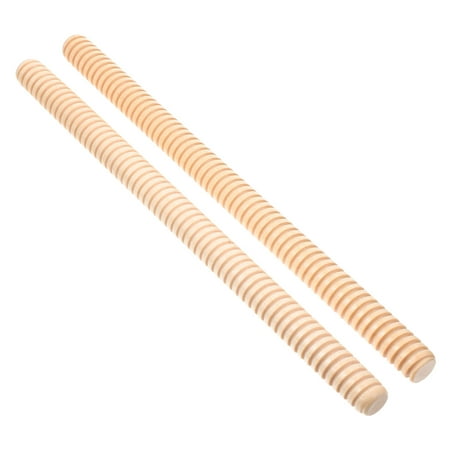 ADDHAT Music Sticks Khaki Kids Musical Tool 2Pcs 11.8X0.8X0.8in