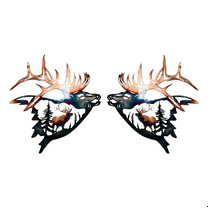 Rustic Metal Wall Art Decor Cabin Hunting Deer Hanging Hobbyists Wildlife Pictures in Western