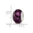 thumbnail image 2 of 925 Sterling Silver Polished Oxidized Reflections Purple Magnesite Stone Bead Charm 12.73x10.00mm Wide Pendant Necklace, 2 of 2