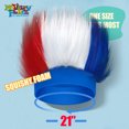 thumbnail image 2 of Novelty Place Patriotic Hairy Headband – Troll Wig Hat & Costume Accessory, USA Headdress & Sweatband, 2 of 4