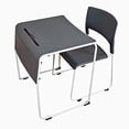thumbnail image 1 of LUXOR - STUDENT-STK1PK Luxor Lightweight Stackable Student Desk and Chair Slate Gray / White, 1 of 5