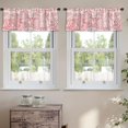thumbnail image 2 of LALILO Kitchen Curtain Valance Zen Cat Square Mandala Ornate Rod Pocket Window Curtain 52"x 18" Set of 2, 2 of 5