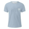 thumbnail image 4 of YDLCAFD Male Summer Beach Little Tree Print T Shirt Blouse Short Sleeve O Neck Tops T Shirt, 4 of 4