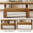 thumbnail image 4 of Tribesigns 47.24" Dining Bench Set of 2, Engineered Wood Kitchen Bench with Heavy-Duty Legs, Rustic Seating for Dining Room, Kitchen or Café, Easy Assembly, 4 of 7