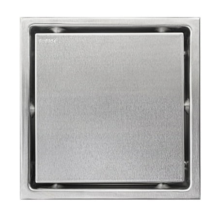 

anna Bathroom Shower Floor Drain Modern Square Style in Brushed Nickel Finish