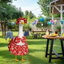 Gmogad Summer Goose Hawaiian Bikini Outfits - Waterproof Outdoor Yard Decoration Costume Set, Festive Beach Theme for Pool Party Garden Patio, Cute Seasonal Holiday Display