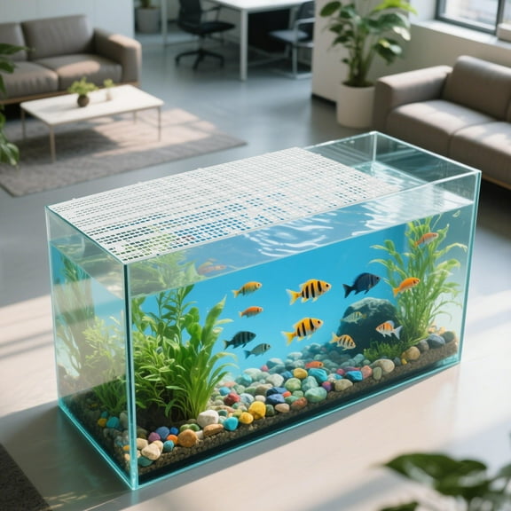 WEUVEB White Plastic Aquarium Grid Divider, Easy to Cut, Water Oxygenation for Fish Tanks and Aquariums