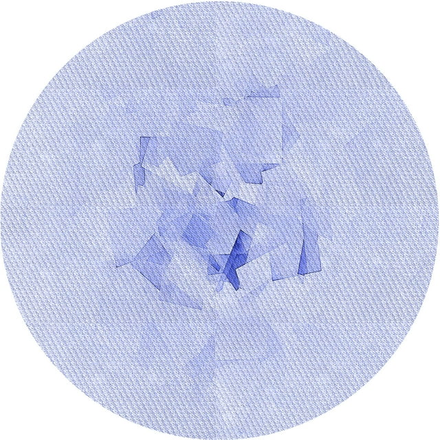 Ahgly Company Machine Washable Indoor Square Transitional Lavender Blue Area Rugs, 3' Square