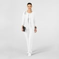 thumbnail image 3 of Wink W123 Women's Crew Neck Warm Up Jacket, White, XS Womens, 3 of 5
