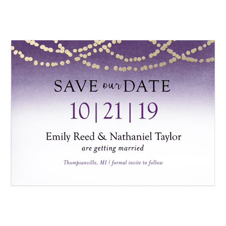 Beach Theme Save Date Cards - Personalized Wedding Save the Date Card - Perfect Date - 5 x 7 Flat