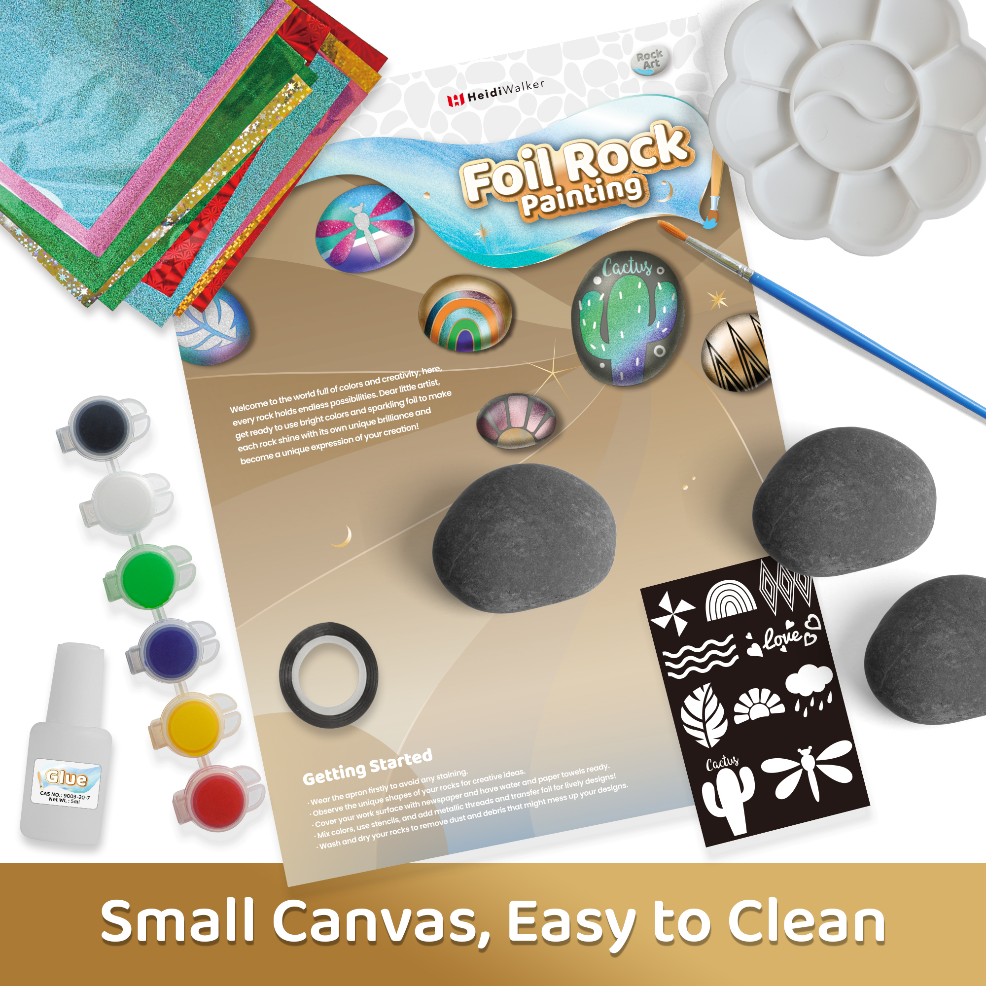 Piano Potato Foil Rock Painting Kit for Kids Ages 6-12, All-in-One DIY Arts and Crafts Set for Girls Boys, Family Creative Activity, Ideal Birthday Gift