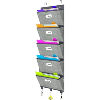 Ultimate Office Mesh Wall File Organizer, 12 Tier Vertical Mount Hanging  File Sorter. Multipurpose Display Rack Includes 18, 3rd Cut PocketFile  Clear