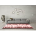 thumbnail image 3 of Ahgly Company Machine Washable Indoor Round Abstract Red Modern Area Rugs, 8' Round, 3 of 4