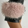 thumbnail image 6 of Cool PU Waistband Faux Furs Patchwork Waist Cincher For Women Night Club Wear, 6 of 10