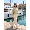 thumbnail image 4 of NAYTOAO Women's Polka Dot Cardigan Sweater, Crew Neck Button Down Long Sleeve Knit Open Front Casual Outerwear for Fall Winter, 4 of 8