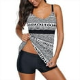 thumbnail image 1 of Mujeres Boy Shorts Bikini Set Traje de Baño con Sujetador Acolchado Push-Up, Casual Sexy Set para Piscina, Mar Y Verano Diario, 1 of 8