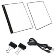 thumbnail image 2 of Graflsoa Ultra-Thin 4mm LED Light Pad for Drawing and Tracing, 3-Level Brightness, 40x30cm Active Area, USB-Powered, Includes Scale Plate and Clips, 2 of 6