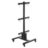 FITHOOD Vertical Weight Plate Rack Home Gym Barbell Storage with Wheels 1000 lbs