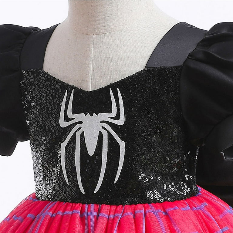 spider man princess dress Spider Girl Costume, Superhero Birthday Dress, Party Gown, Mini Tutu Dress  for Toddlers