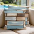 thumbnail image 2 of Pillow Covers 18x18 Set of 2, Blue Beige Brown Vintage Square Throw Pillow Covers for Couch/Sofa/Living Room, Retro Farmhouse Elegant Pastoral Decorative Soft Pillowcases for Couch Throw Pillows, 2 of 9