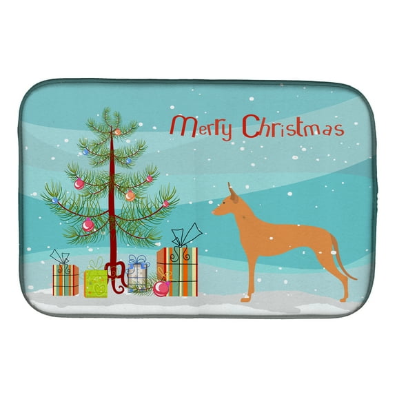 Pharaoh Hound Merry Christmas Tree Dish Drying Mat