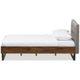 thumbnail image 3 of Baxton Studio Mitchell Tufted Queen Platform Bed in Gray and Brown, 3 of 7