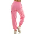 thumbnail image 6 of Derek Heart Woman's High Rise Fleece Jogger Pants, Sachet Pink, Medium, 6 of 7