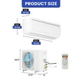 thumbnail image 2 of Uforic 12000 BTU Mini Split Air Conditioner Heat Pump System, Wifi Enabled 17 SEER2 208-230V Ductless AC Cool Up to 750 Sq. Ft, Compatible with Alexa, R32 Refrigerant & Installation Kit, White, 2 of 12