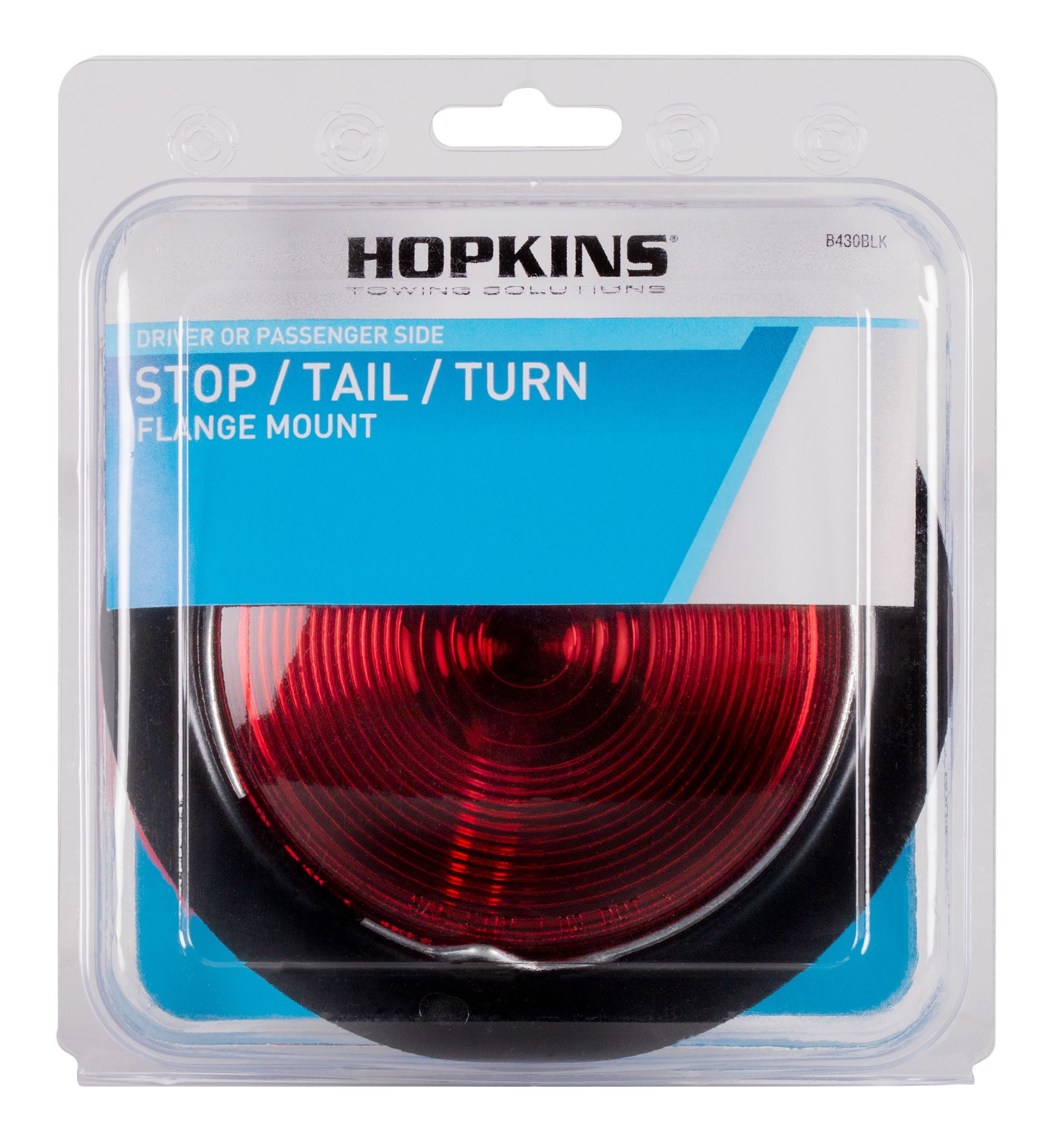 (2 pack) Hopkins Towing Solutions 4" Round Stop-Tail-Turn Lamp Flange Mount, B430BLK