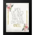 thumbnail image 2 of Kimberly, Allen 12x14 Black Modern Framed Museum Art Print Titled - Kneel, 2 of 5