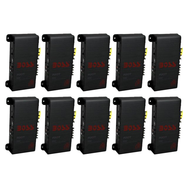 BOSS R1002 200W 2-Channel Car Audio High Power Amplifier Amp 200 Watts (10 Pack)
