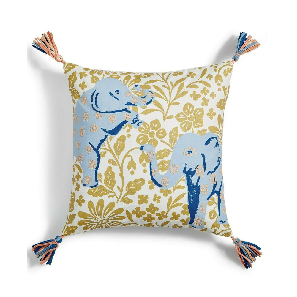Whim by Martha Stewart Collection Elephant 18" Cotton Decorative Pillow