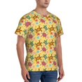 thumbnail image 4 of Yiaed Sea and Sand Print Mens Short Sleeve Tight Fit T-Shirt, Crewneck Casual Tee-Large, 4 of 5