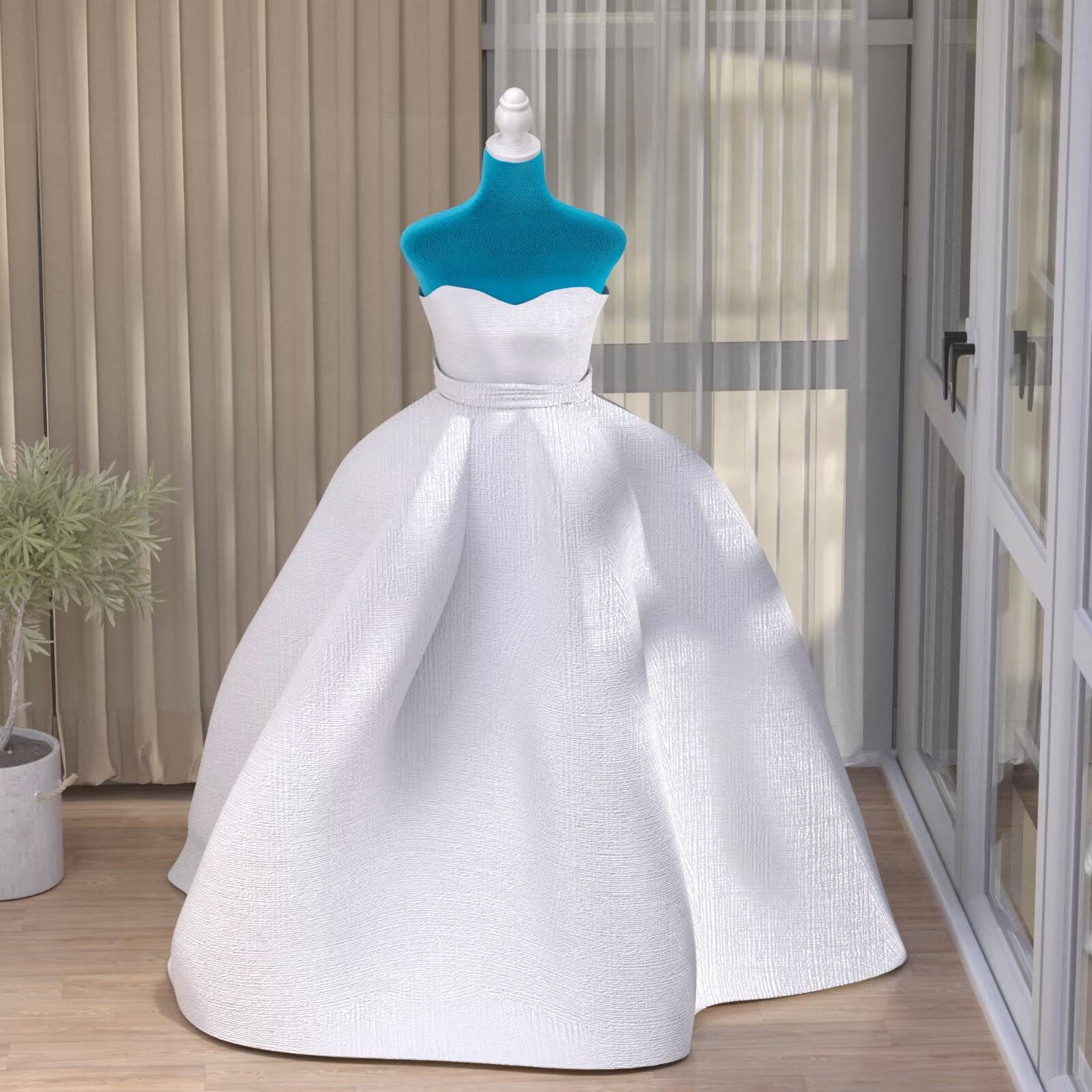 YRLLENSDAN 49.6-63.4 Inch Height Adjustable Sewing Mannequin Body for Clothing Dress Jewelry Display, Half Female Dress Forms with Wooden Tripod Stand for Sewing, Blue