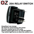 thumbnail image 4 of UTV Rear Lights | On / Off Rocker Switch | 4-Pin 20A Blue LED Backlit | Waterproof 12V – 48V, 4 of 6