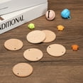thumbnail image 5 of Uxcell Wood Circles, 60 Pack Round Wooden Discs with Holes Unfinished Wooden Circles Blank Wood Coins Slices, 5 of 5