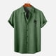 thumbnail image 2 of Camisas De Lino Para Hombre Camisas florales para hombre Camisas de playa con botones para vacaciones tropicales (AG, M), 2 of 4