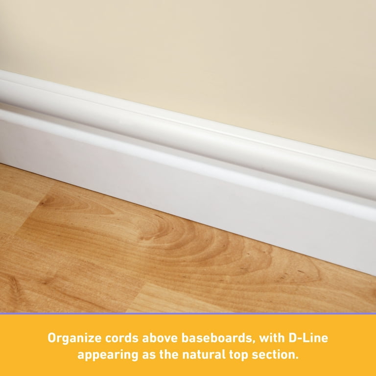D-Line Cable Raceway – decorative cord cover to hide wires on walls.
