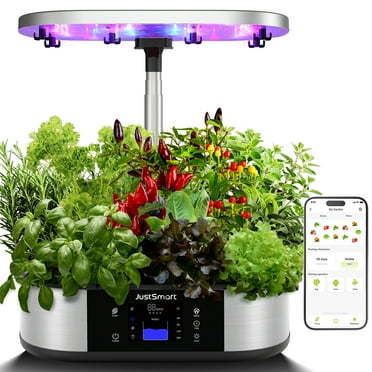WiFi 12 Pods Hydroponics Growing System with APP Controlled and 3 Planting Modes, Indoor Garden with 30W 120 LED Grow Light, Silent Pump System, Automatic Timer