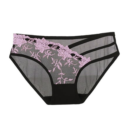 

Boyshorts Underwear for Women Microfiber Lace Women s Panties Pink One Size