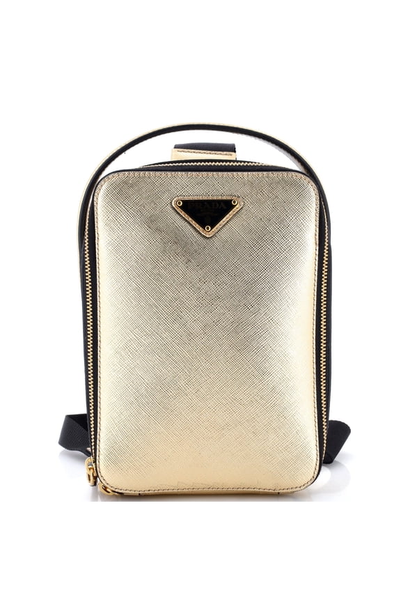 Pre-Owned Brique Top Handle Sling Bag Saffiano Leather By Rebag